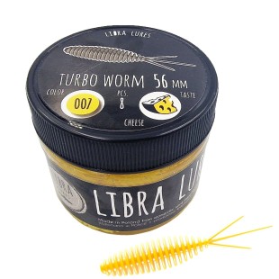 Przynęta gumowa Libra Lures Turbo Worm, 007  Yellow