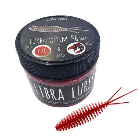 Przynęta gumowa Libra Lures Turbo Worm, 021 Red