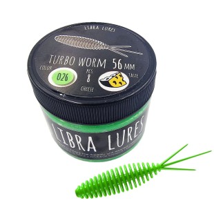 Przynęta gumowa Libra Lures Turbo Worm, 026 Hot Green