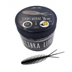 Przynęta gumowa Libra Lures Turbo Worm, 040 Black