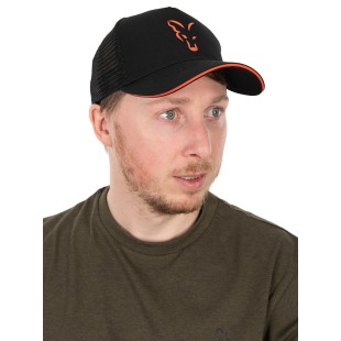 Czapka z daszkiem Fox Collection Trucker Cap Black & Orange