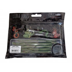 Przynęta gumowa Libra Lures Bass Fat Stick Worm 12,8cm, 030 Dark Green With Purple Pepper (8szt.)