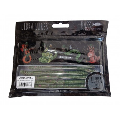Przynęta gumowa Libra Lures Bass Fat Stick Worm 12,8cm, 030 Dark Green With Purple Pepper