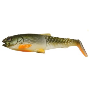 Przynęta gumowa Savage Gear Craft Cannibal Paddletail 12,5cm, Olive Pearl Hot Orange