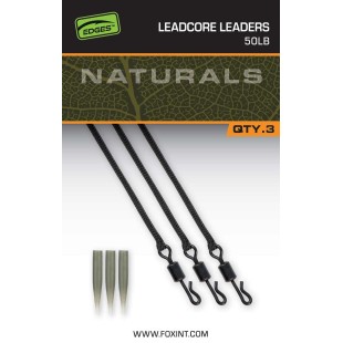 Przypon Fox Naturals Leadcore Leaders 50lb (3szt.)