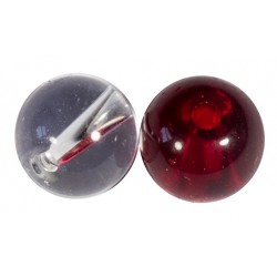 Koraliki Fox Rage Strike Point Glass Beads Clear & Red - 6mm (10szt.)