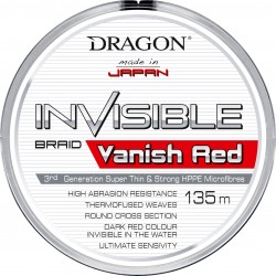 Plecionka Dragon Invisible 135m, Vanish Red