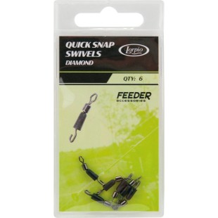 Krętlik z szybkozłączką Lorpio Quick Snap Swivel Diamond (6szt.)