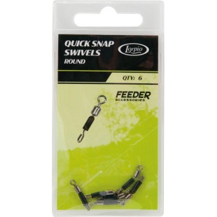 Krętlik z szybkozłączką Lorpio Quick Snap Swivel Round (6szt)