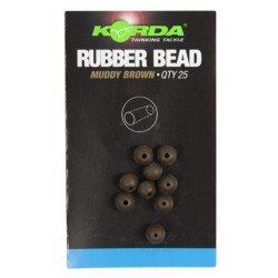 Koraliki gumowe Korda Rubber Beads - Brown (25szt.)