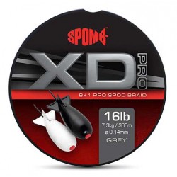 Plecionka Spomb XD Pro Braid 8+1 0,14mm/300m, Grey