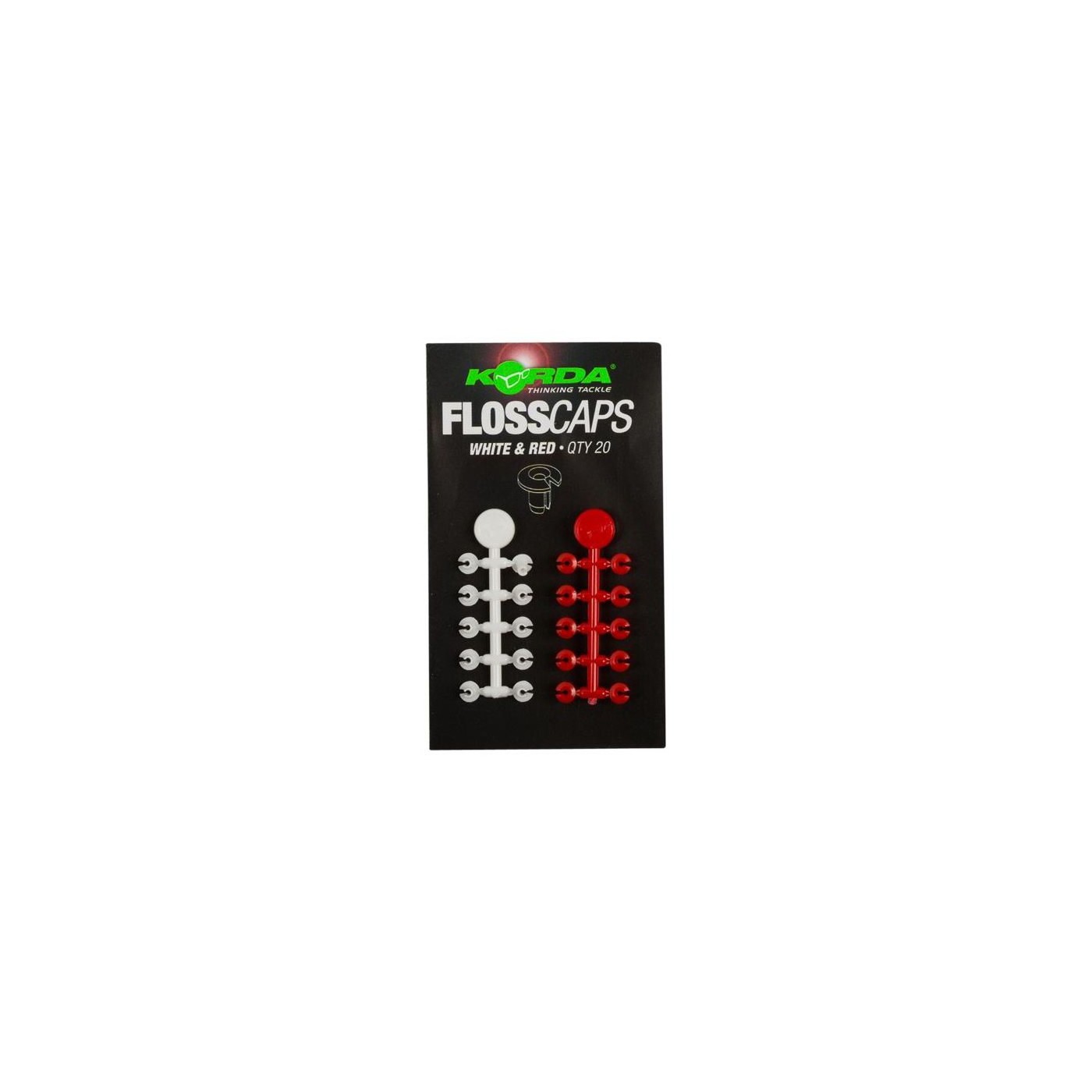 Stopery Korda Floss Caps White/Red (20szt.)