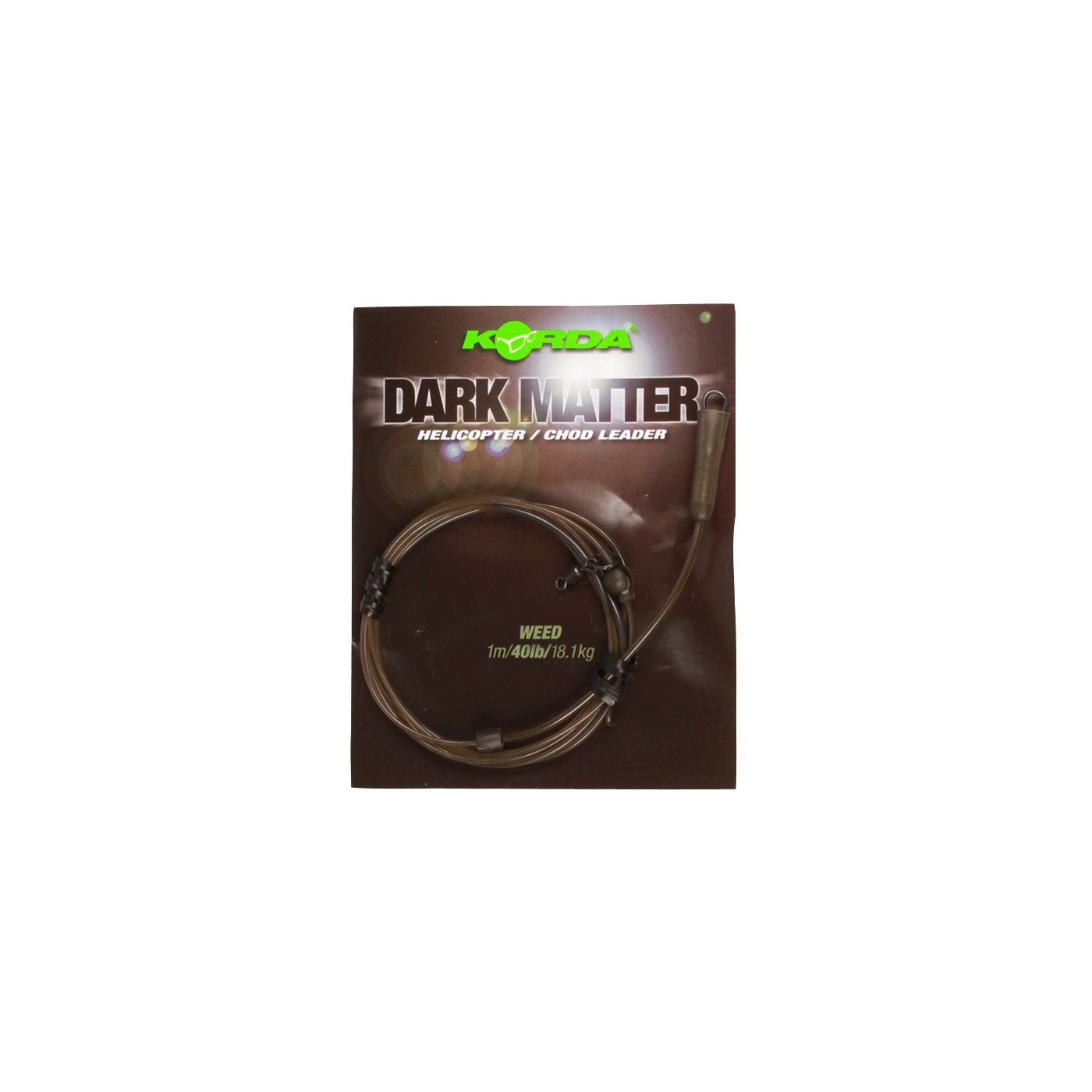 Zestaw helikopterowy Korda Dark Matter Heli/Chod Leader 1m/18,1kg, Weed