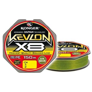 Plecionka Konger Kevlon X8 150m, Olive Green