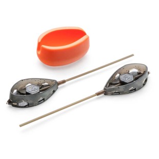 Zestaw podajników zanętowych z formą Mivardi Method Feeder Set QMR Flat Long XL - 50/60g