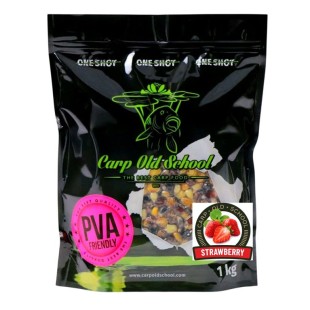 Ziarno zanętowe Carp Old School Rainbow Mix - Truskawka (1kg)