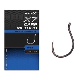 Haczyk Matrix X7 Carp Method Barbless - Eyed (10szt.)