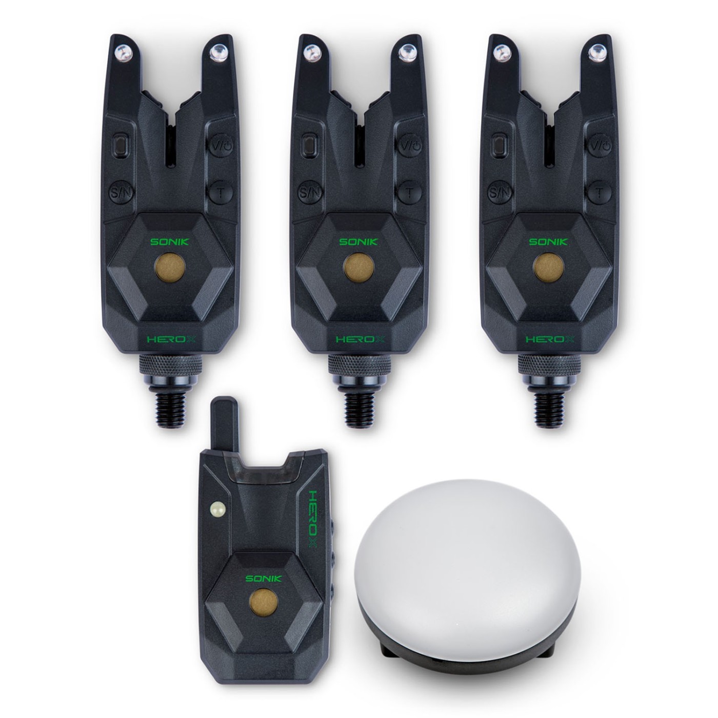 Zestaw sygnalizatorów Sonik Herox Bite Alarm Set 3+1+BL (Red/Green/Blue)