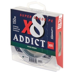 Plecionka Lucky John Braided Line Addict Jigging X8 Braid 150m, Moss Green