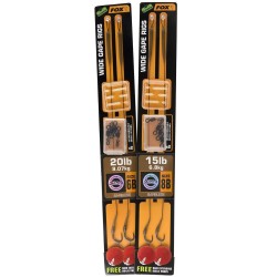 Przypon Fox Wide Gape Barbless Rigs Brown 20lb Nr. 6B 22cm (2szt.)