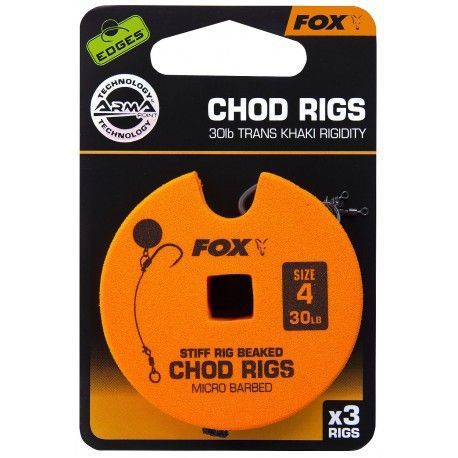 Przypon Fox Chod Rigs Standard 30lb nr. 4 8cm (3szt.)