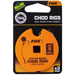 Przypon Fox Chod Rigs Standard 25lb nr6 8cm (3szt.)