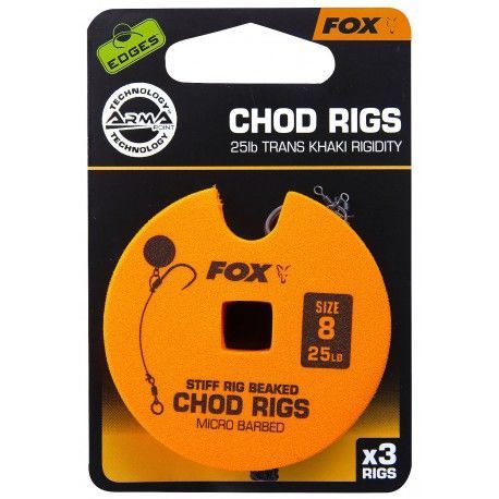 Przypon Fox Chod Rigs Standard 25lb nr. 8 8cm (3szt.)