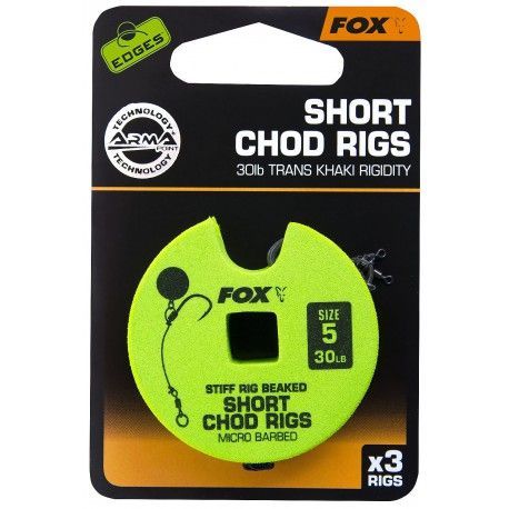 Przypon Fox Chod Rigs Short 30lb nr. 5 5cm (3szt.)