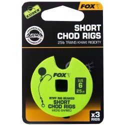 Przypon Fox Chod Rigs Short 25lb nr. 6 5cm (3szt.)