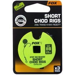 Przypon Fox Chod Rigs Short Barbless 25lb nr8B 5cm (3szt.)