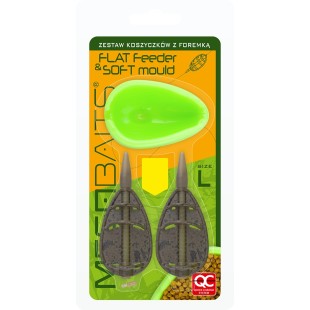 Zestaw podajników zanętowych z formą Dragon Megabaits Flat Feeder L