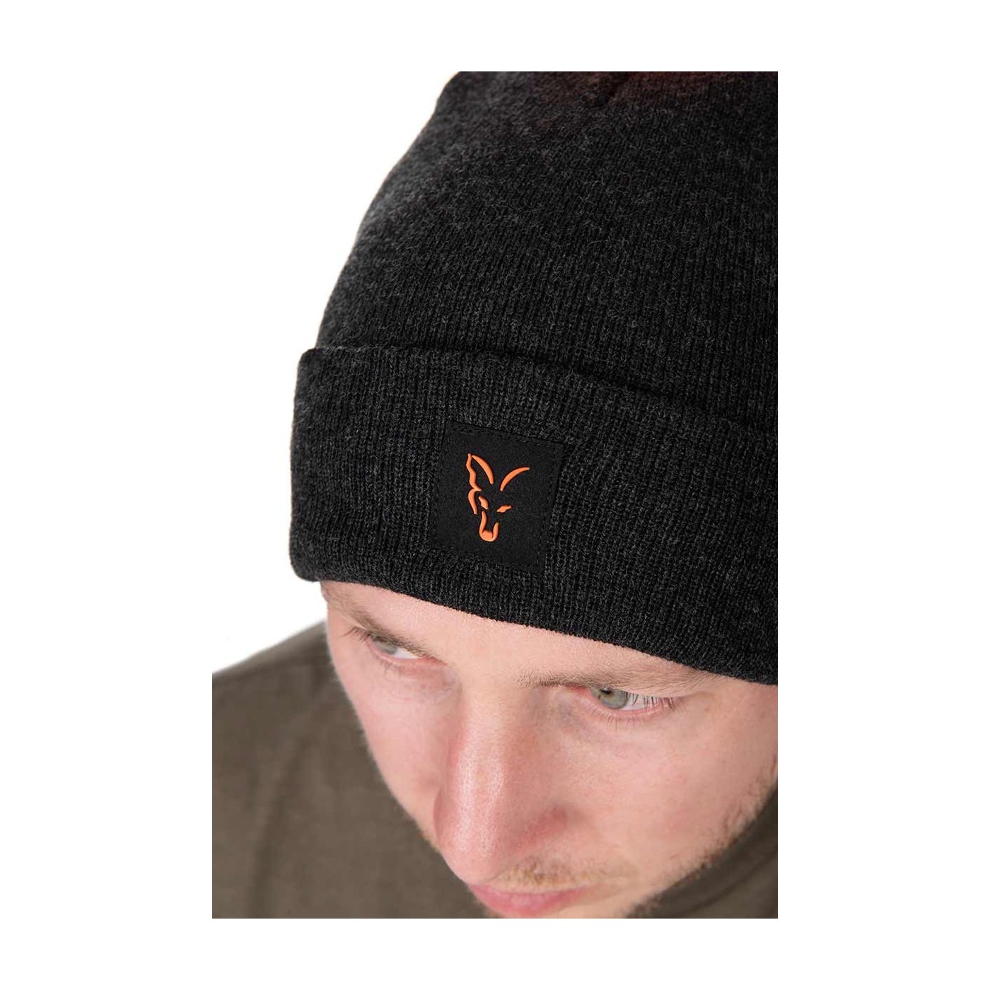 Czapka Fox Collection Bobble Hat - Black/Orange