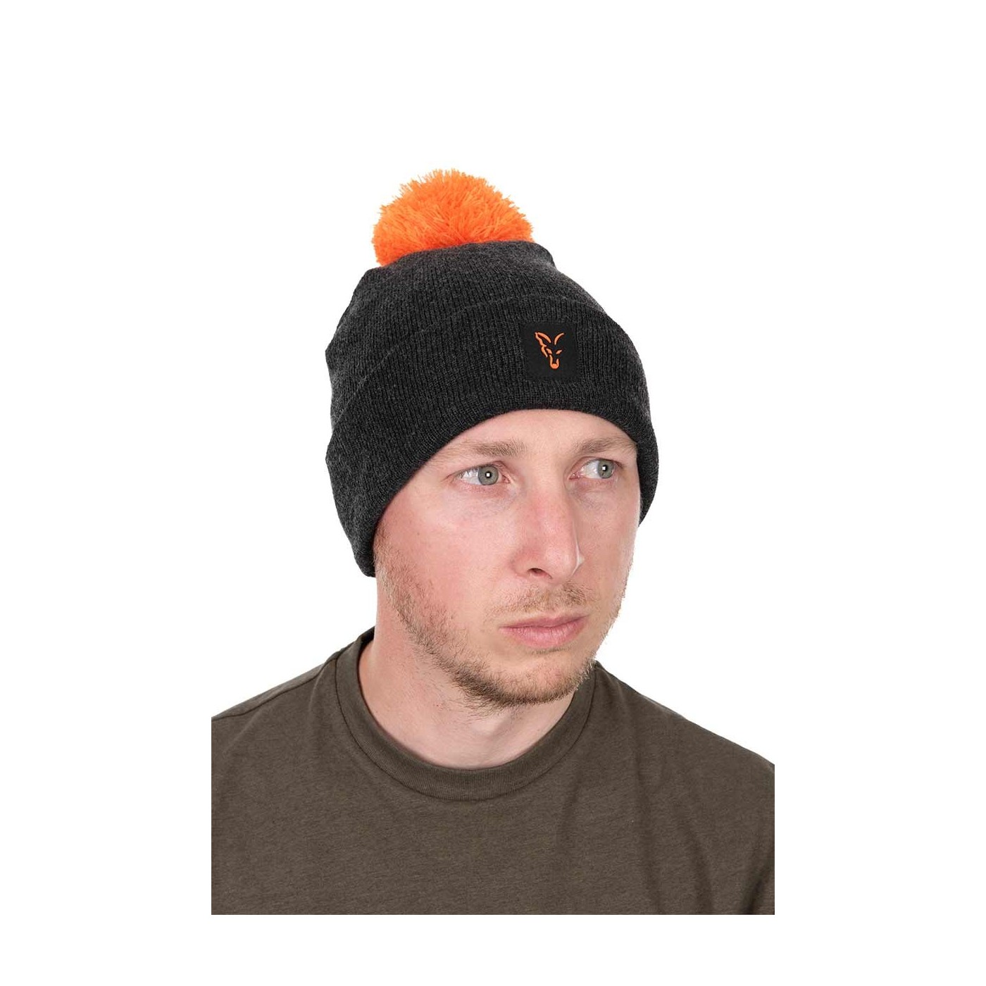 Czapka Fox Collection Bobble Hat - Black/Orange