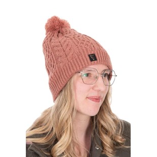 Czapka Fox Ladies Knitted Bobble - Dusty Rose Pink