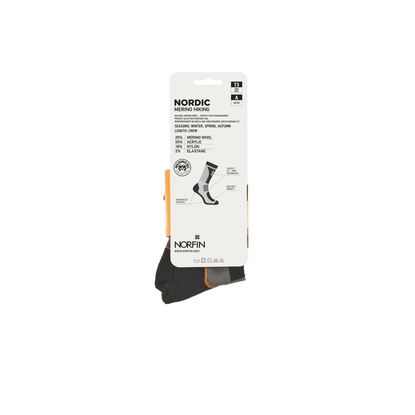 Skarpety Norfin Socks Nordic Merino Hiking Crew T3A