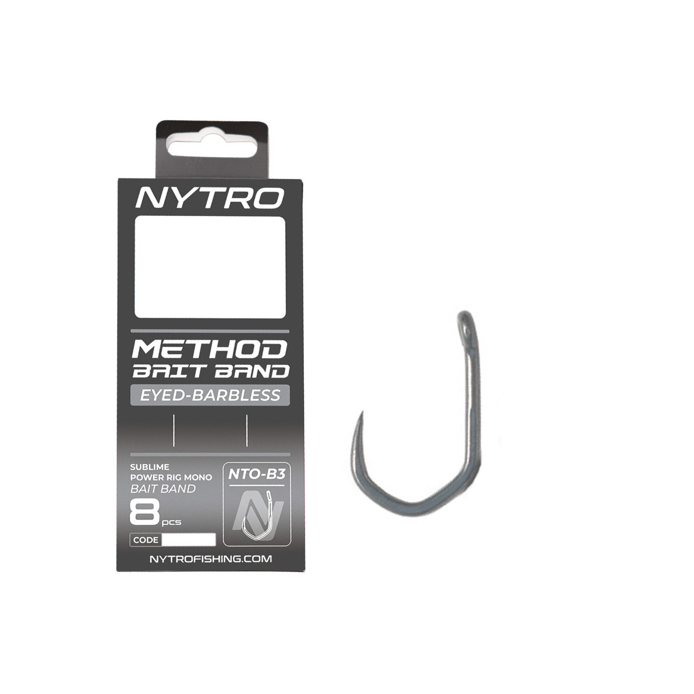 Przypon Nytro NTO-B3 Barbless Method Latex Bait Band Ready Tied Rigs 10cm (8szt.)