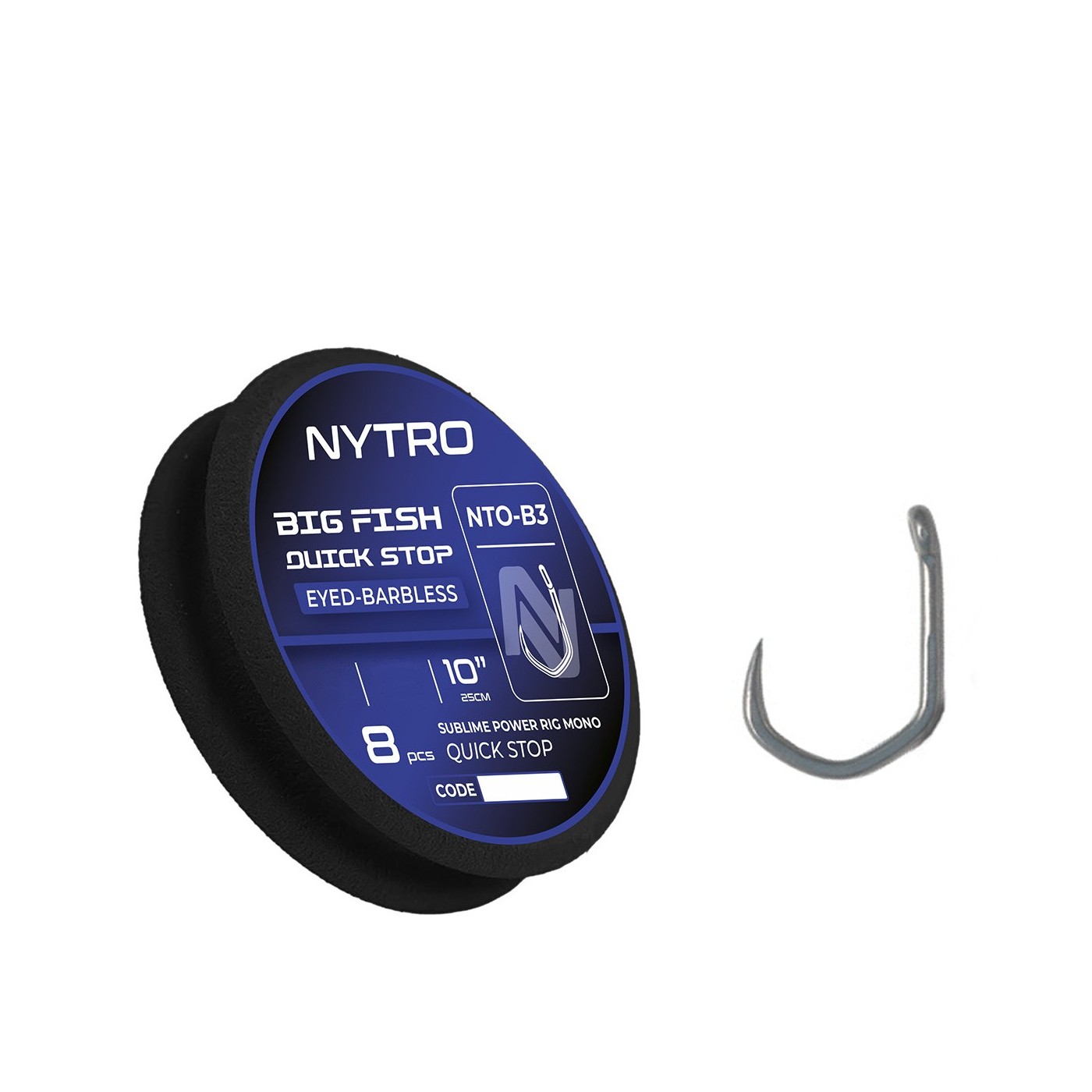 Przypon Nytro NTO-B3 Barbless Big Fish Quick-Stop Ready Tied Rigs 25cm (8szt.)