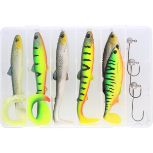 Zestaw przynęt gumowych i główek jigowych Westin Pike Box Cast & Jig (10szt.)