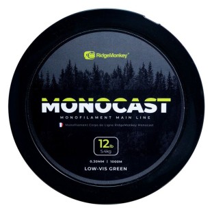 Żyłka Ridge Monkey MonoCast Monofilament Main Line 1000m, Low-Vis Green