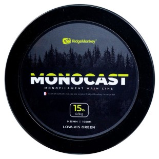 Żyłka Ridge Monkey MonoCast Monofilament Main Line 1000m, Low-Vis Green
