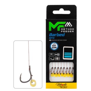 Przypon Mikado Method Feeder MF14 z gumką, plecionka 10cm (8szt.)