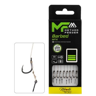 Przypon Mikado Method Feeder MF14 z igłą, plecionka 10cm (8szt.)