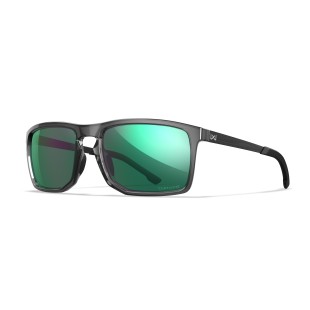 Okulary Wiley X Axe Captivate Polarized Green Mirror/Gloss Crystal Grey Frame