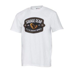 Koszulka Savage Gear Badge Logo Tee White