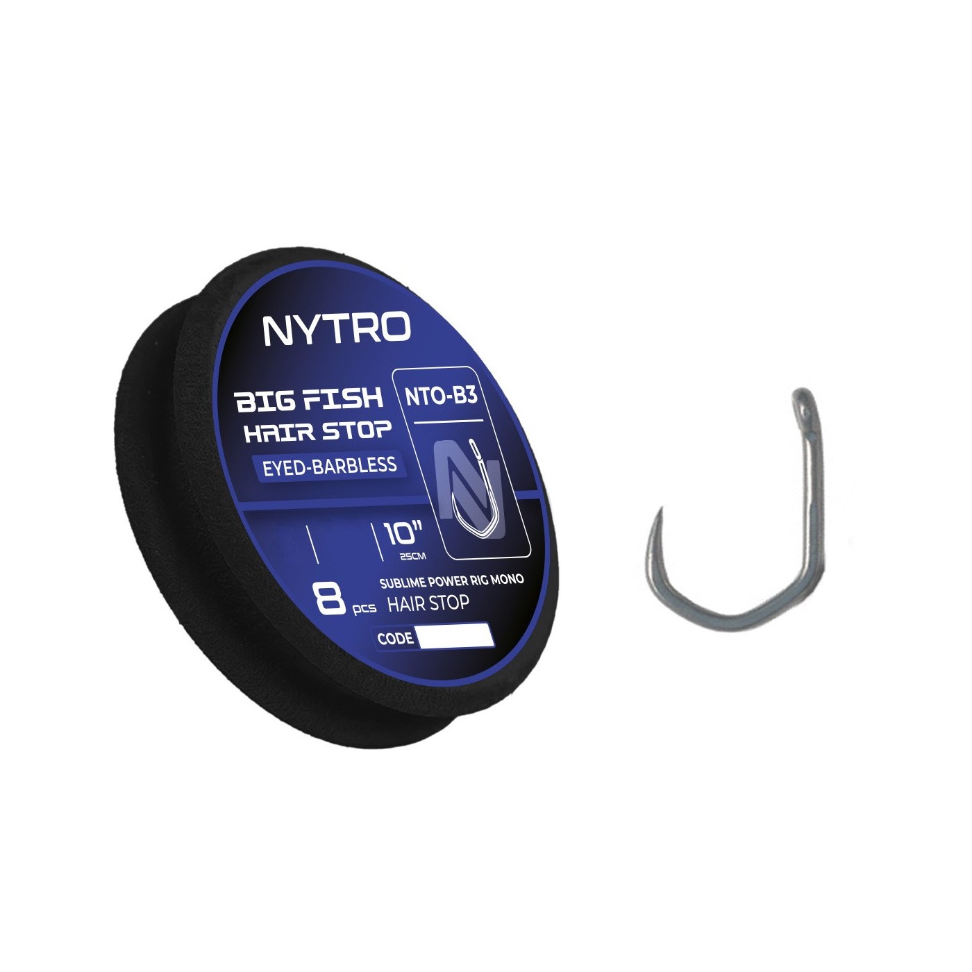 Przypon Nytro NTO-B3 Barbless Big Fish Hair-Stop Ready Tied Rigs 25cm (8szt.)