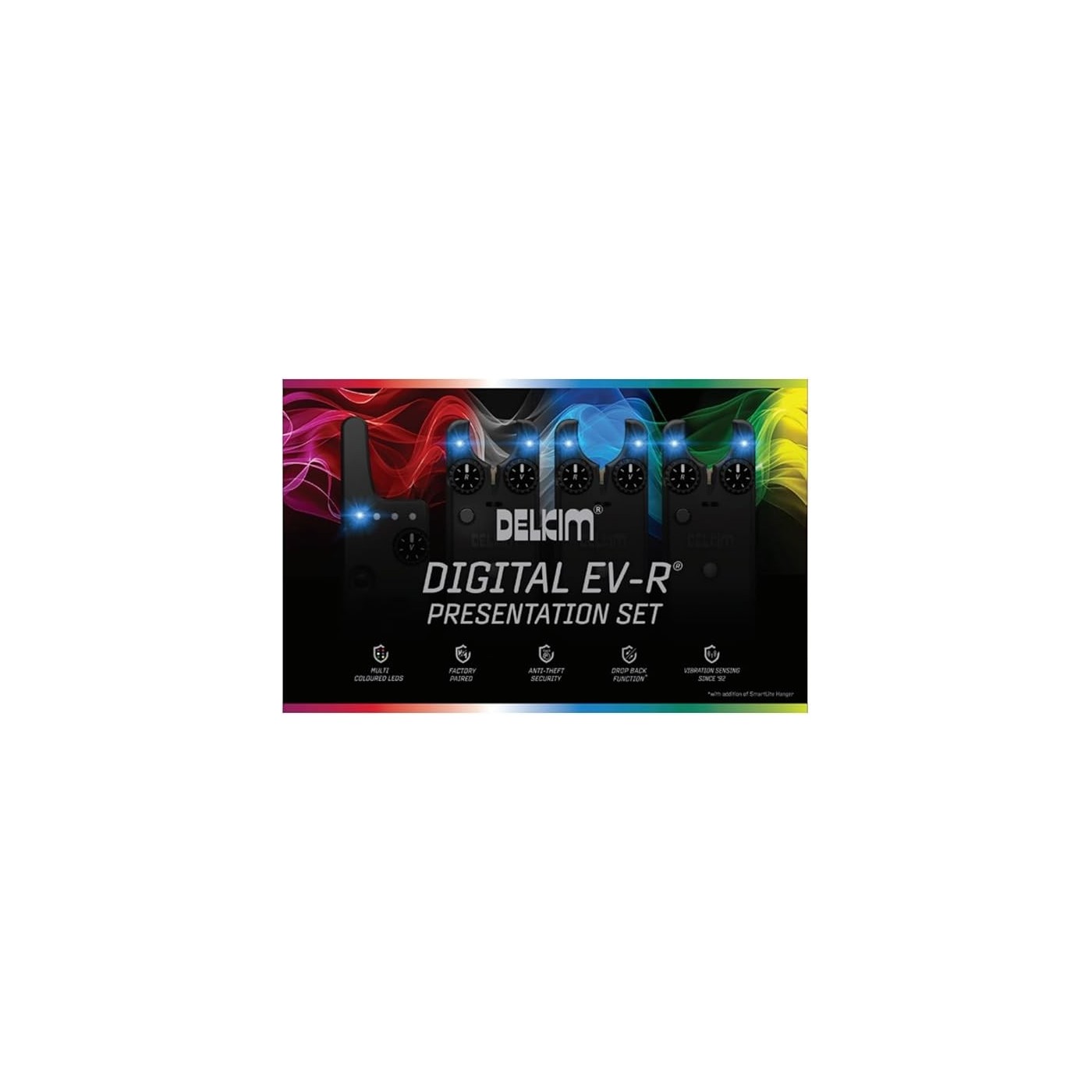 Zestaw sygnalizatorów Delkim EV-R Presentation Set - Multi Colour - 3 Rod Set