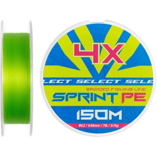 Plecionka Select Sprint PE 4X 150m, Light Green