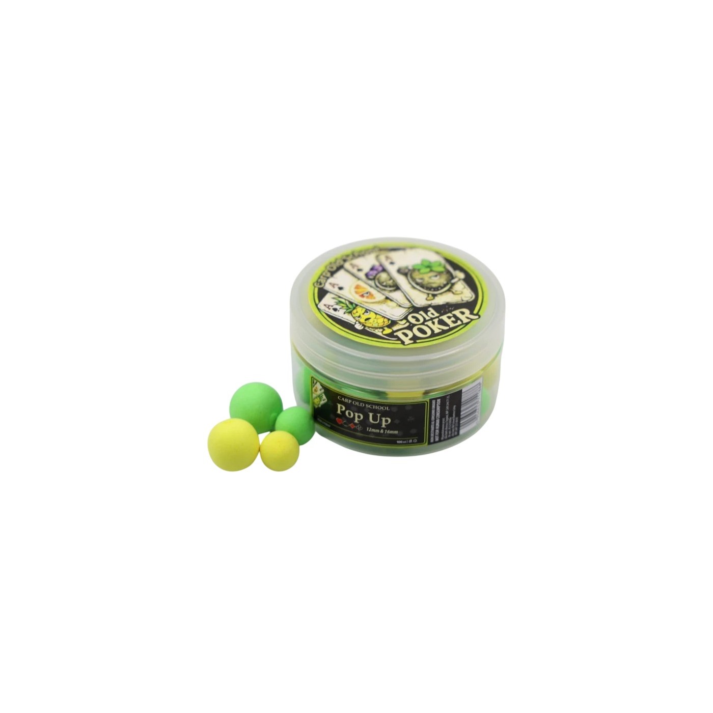 Kulki Carp Old School Pop Up 12/16mm - Old Poker (100ml)