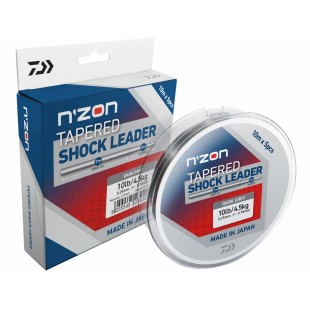 Przypon strzałowy Daiwa N'Zon Tapered Shock Leader 0,18-0,25mm/10m, Dark Grey (5szt.)