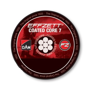 Materiał przyponowy DAM Effzett Coated Core7 Steeltrace 11kg/10m czarny